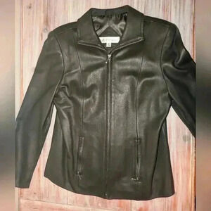 Vintage Y2K Valerie Stevens leather coat